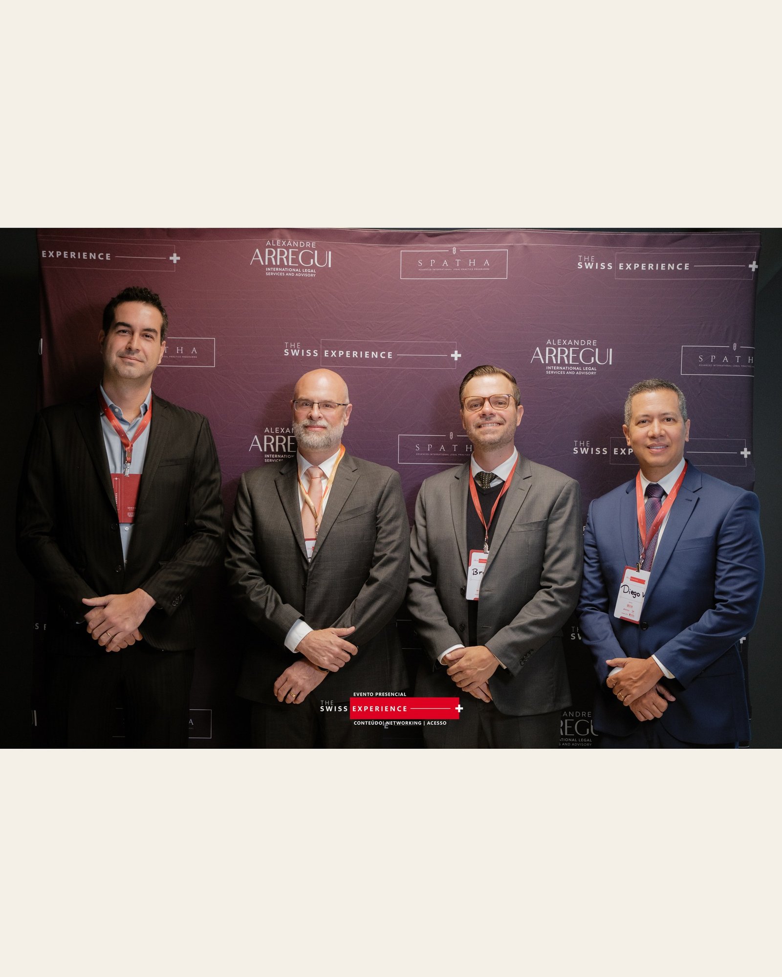 Pedro Henrique Bastos Marquez e colegas advogados em evento internacional de planejamento patrimonial, Genebra